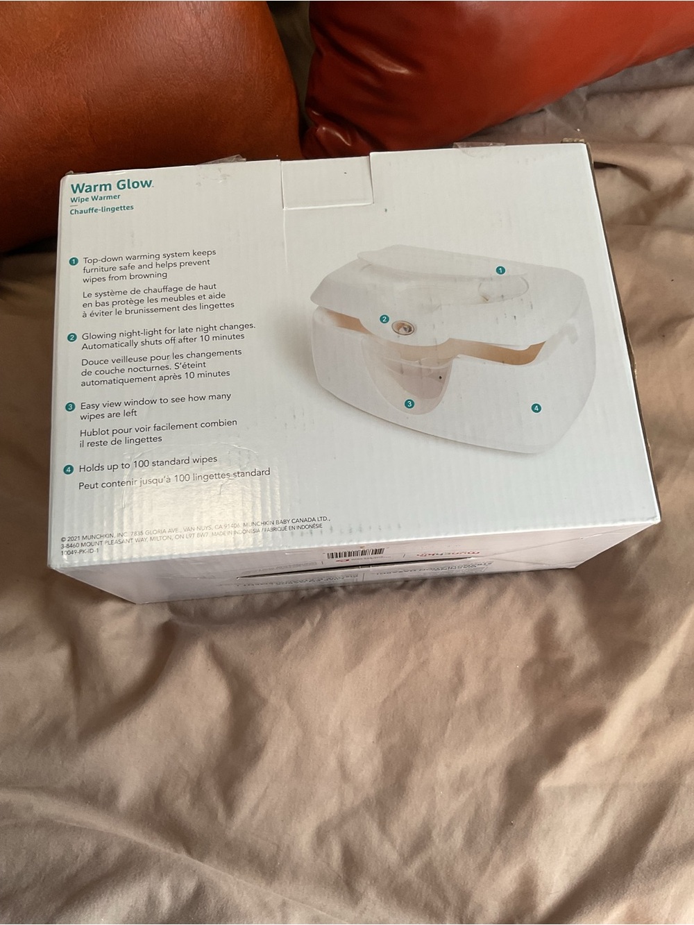 Munchkin White Warm Glow Wipe Warmer with Soft Night Light NWT - Picture 5 of 9